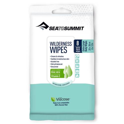 Sea to Summit Wilderness Wipes - Extra Large Size (8 Extra Thick Wipes)