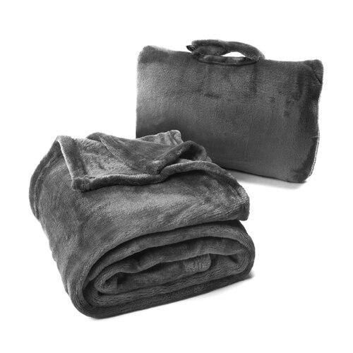 Cabeau Fold 'n Go 4-In-1 Blanket, Travel Pillow, Seat Cushion and Lumbar Support - Charcoal