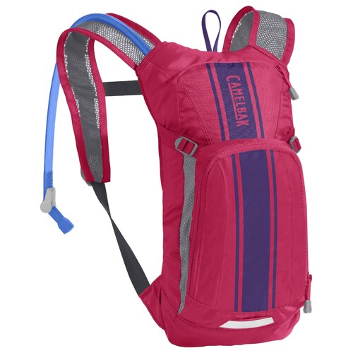 Camelbak Mini MULE 1.5L Children's Sports Hydration Pack - Hot Pink / Purple Stripe