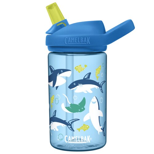 CamelBak Eddy+ Kids 400ml Drink Bottle - Sharks and Rays (Recycled Material)