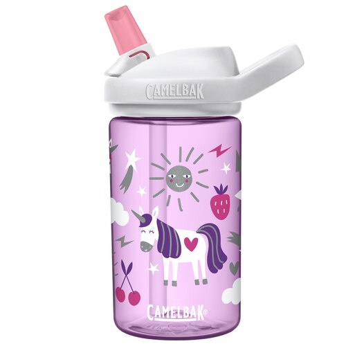 CamelBak Eddy+ Kids 400ml Drink Bottle - Unicorn Party (Tritan Renew)