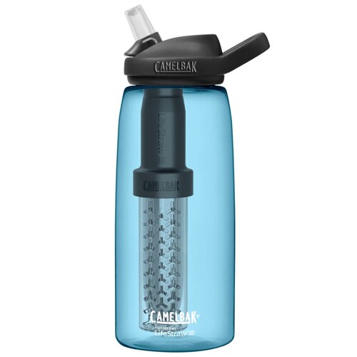 CamelBak filtered by LifeStraw Eddy+ 1L Drink Bottle - True Blue (Recycled Material)