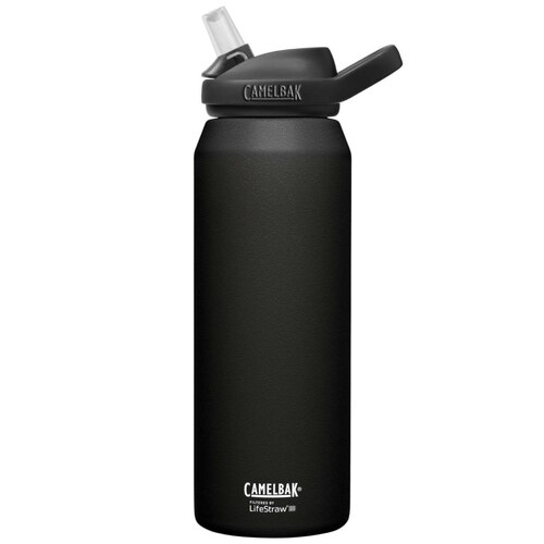 CamelBak 32oz Eddy+ Vacuum Insulated Stainless Steel Water Bottle filtered  by Life Straw - Black