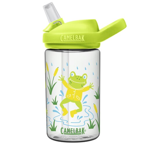 CamelBak Eddy+ Kids 400ml Drink Bottle - Jumping Frogs (Tritan Renew)