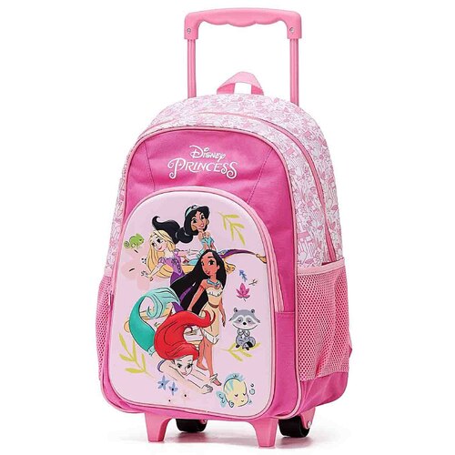 Disney Princess 17" 3D Wheeled Trolley Backpack - Pink