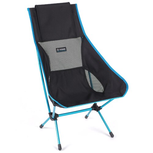 Helinox Chair Two Lightweight Camping Chair - Black / Cyan Blue Frame