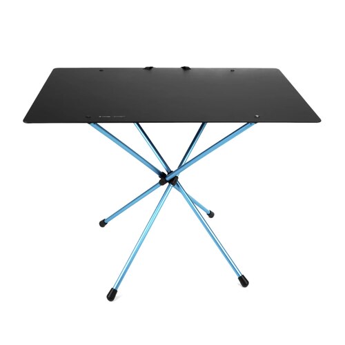 Helinox Cafe Table Wide - Folding Camp Table - Black / Cyan Blue Frame