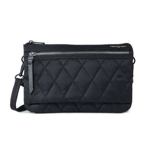 Hedgren Emma 3 Compartment Crossbody Bag with RFID - Quilted Black