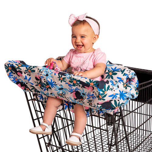 Shopping Cart and High Chair Cover - Floral Minnie Mouse