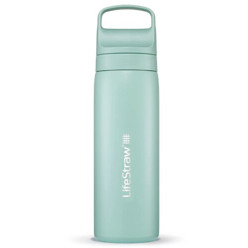 LifeStraw Go 2.0 - 500ml Stainless Steel Water Filter Bottle - Seafoam