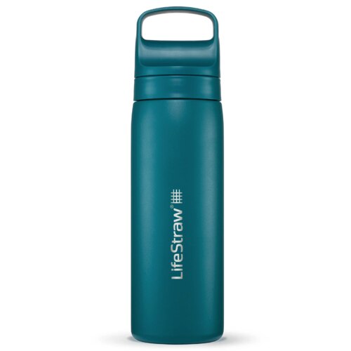 LifeStraw Go 2.0 - 500ml Stainless Steel Water Filter Bottle - Laguna Teal