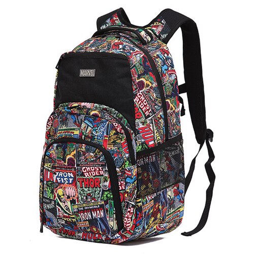 Marvel Comic Print Backpack - Black