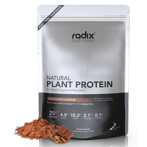 Radix Nutrition Natural Plant Protein Powder 1kg - Chocolate