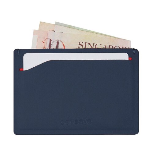 Pacsafe TEC Sleeve Wallet - Navy / Red - RFIDsafe