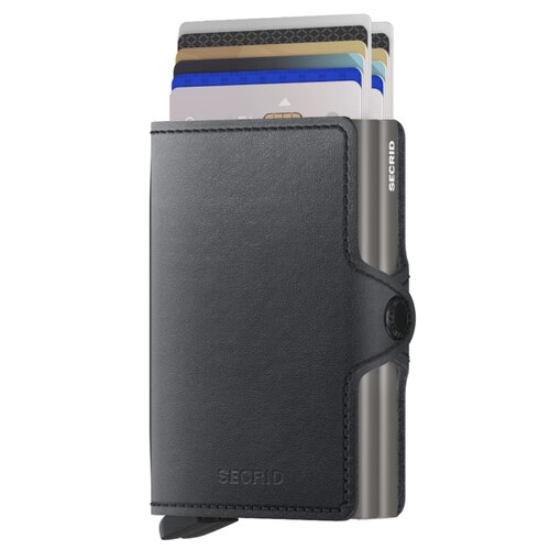 Secrid Twinwallet Mirum Plant-Based Compact RFID Wallet - Black