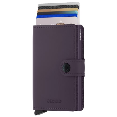 Secrid Miniwallet Compact RFID Wallet - Matte Dark Purple