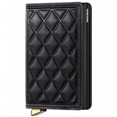 Secrid Premium Slimwallet Compact RFID Wallet - Emboss Diamond Black