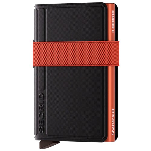 Secrid Bandwallet Compact Wallet - Black / Orange (Sheltersuit Foundation Limited Edition)