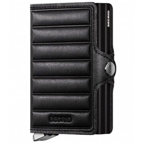 Secrid Premium Twinwallet Compact RFID Wallet - Emboss Lines Black