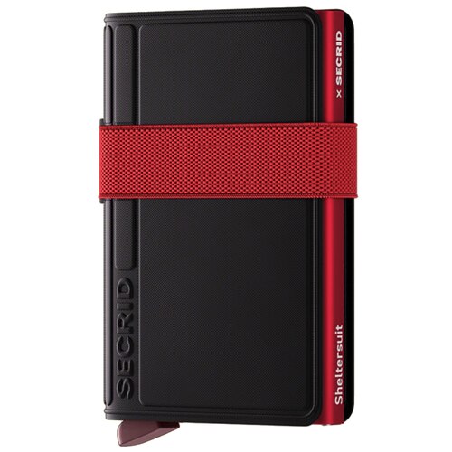 Secrid Bandwallet Compact Wallet - Black / Red (Sheltersuit Foundation Limited Edition)