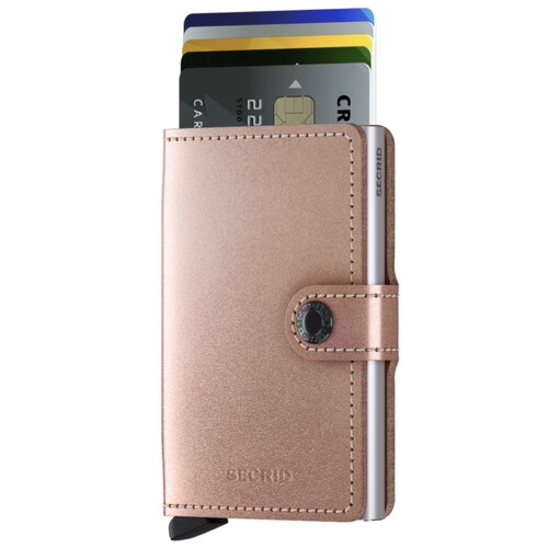 Secrid Miniwallet - Compact Travel Wallet - Metallic Rose