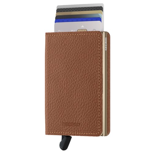 Secrid Slimwallet Compact Travel Wallet - Veg Tanned Leather - Caramello/Sand