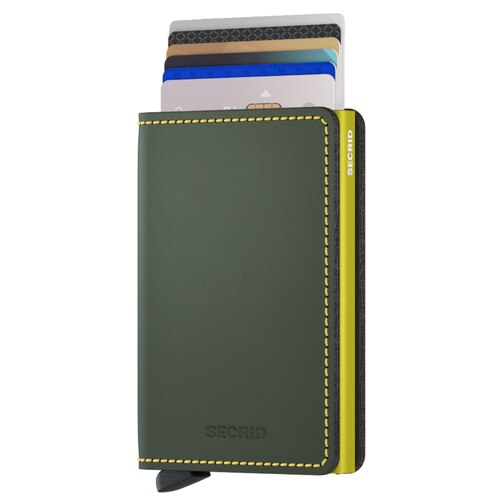 Secrid Slimwallet - Compact Wallet - Matte Green / Lime