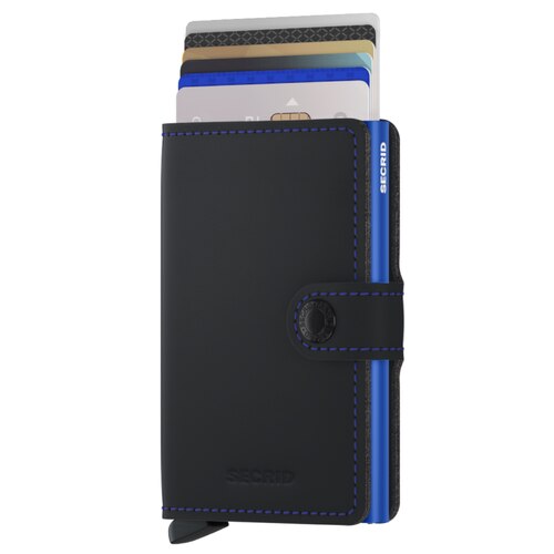 Secrid Miniwallet - Compact Wallet - Matte Black / Blue