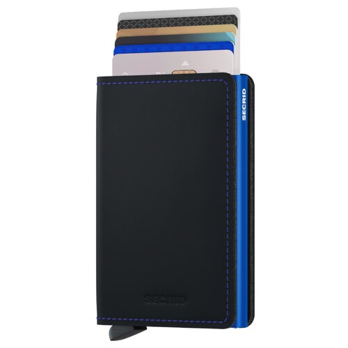 Secrid Slimwallet - Compact Wallet - Matte Black / Blue