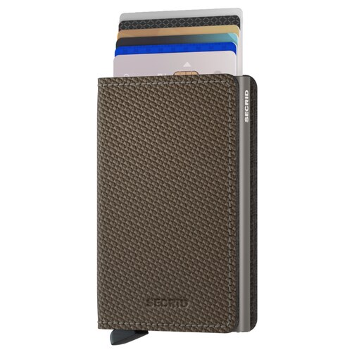 Secrid Slimwallet Carbon - Compact Wallet - Khaki