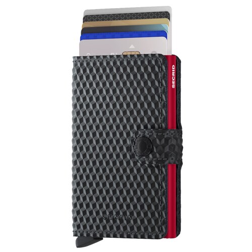 Secrid Miniwallet Cubic - Compact Wallet  - Black / Red