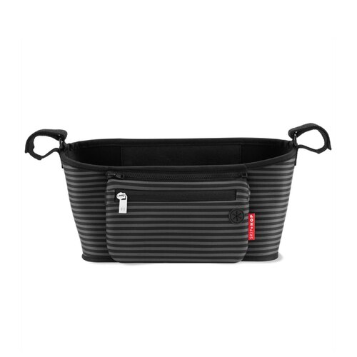 Skip Hop Grab and Go Stroller Organiser - Black / Grey Stripe