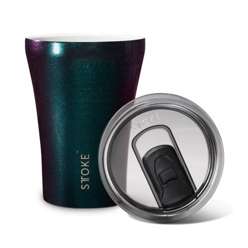 Sttoke Ceramic Reusable Coffee Cup 8oz / 227 ml - Cosmic Green