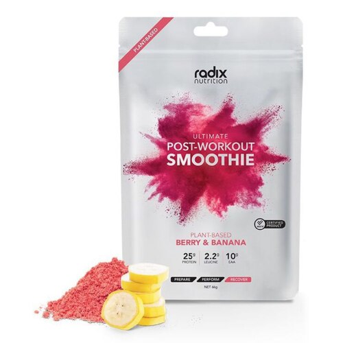 Radix Nutrition Ultimate Plant-Based Post-Workout Smoothie - Berry and Banana (10 Pack)