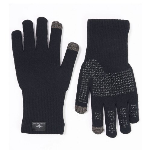 Sealskinz Waterproof All Weather Ultra Grip Knitted Glove (Black) - Large