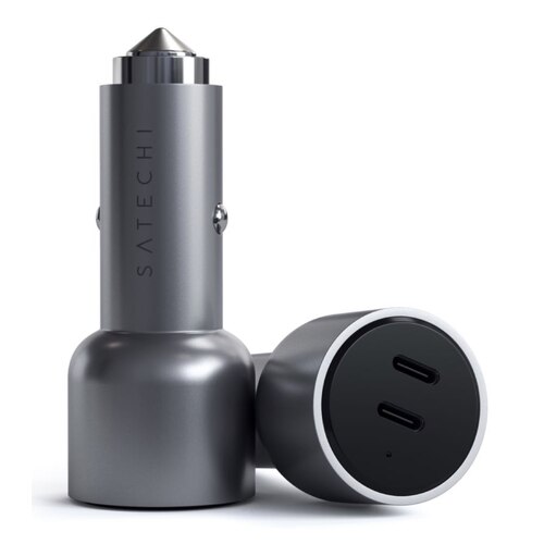 Satechi 40W Dual USB-C PD Car Charger - Space Grey