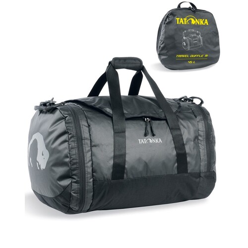 Tatonka Folding Travel Duffle Bag - Medium 45L - Black