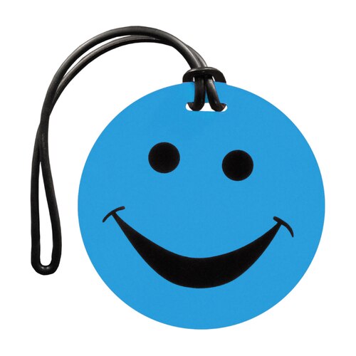Tosca Smiley Luggage Tag - Blue