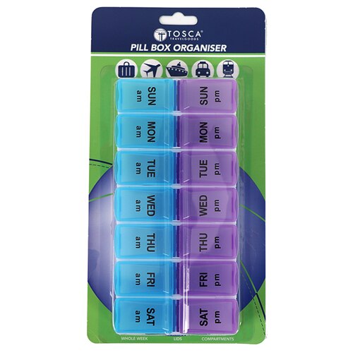 Tosca Pill Box Organiser - AM / PM
