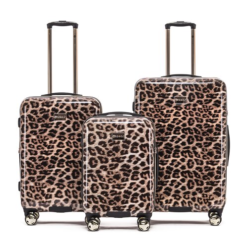 Tosca 4 Wheel Spinner Case Set of 3 - Leopard (Small, Medium and Large)