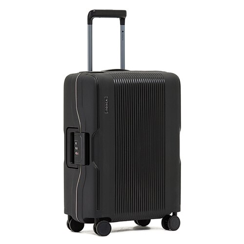 Tosca Knox 55 cm 4-Wheel Cabin Luggage with Zipperless Closure - Black