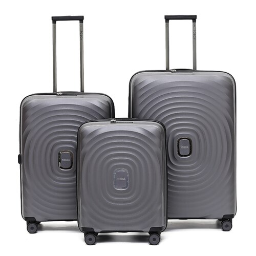 Tosca Eclipse 4-Wheel Expandable Luggage Set of 3 - Charcoal (Small, Medium and Large)