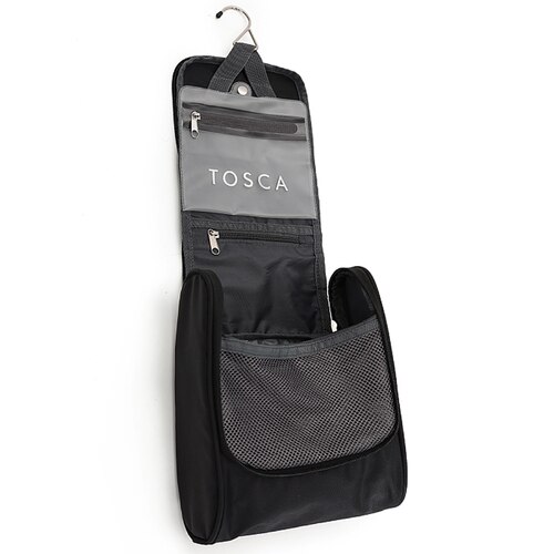 Tosca Hanging Toiletry Travel Organiser - Black