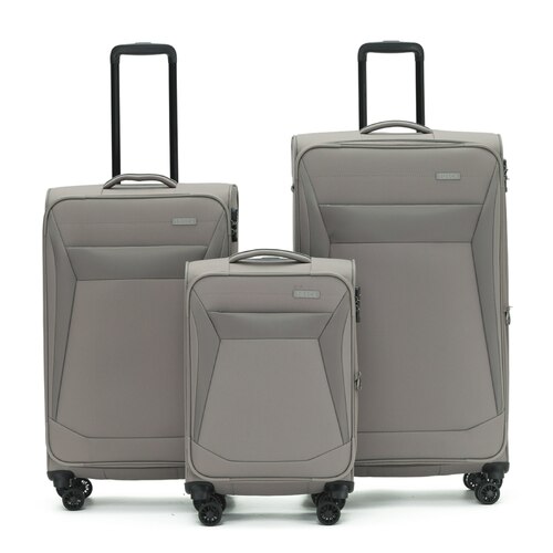 Tosca Aviator 2.0 - 4-Wheel Expandable Suitcase Set of 3 - Khaki (Small, Medium & Large)