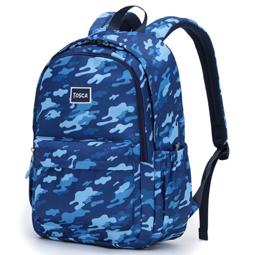 Tosca Camo Kids Backpack 21.6L - Navy