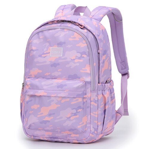 Tosca Camo Kids Backpack 21.6L - Purple