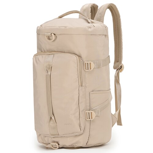 Tosca Harlow Barrel Backpack Tote - Beige