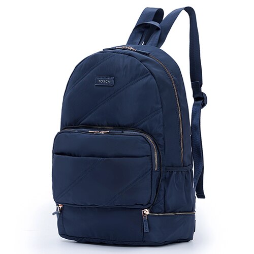 Tosca Harlow Zip Away Backpack / Shoulder Bag - Navy Stitch
