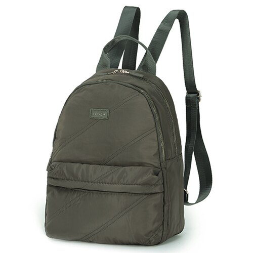 Tosca Harlow Laptop Backpack - Khaki Stitch