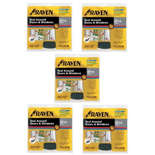 Raven Door and Window Weather Insulation Seal Strip Kit (5 Pack)